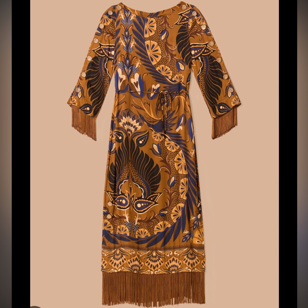 Gold Heart Forest Lenzin Maxi Dress - Picture 2 of 3